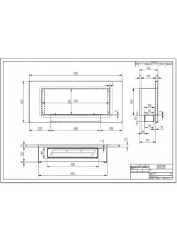 Биокамин Elliot horizontal 900 латунный (Zefire)