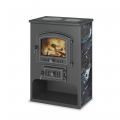  Печь-камин ВЕЗУВИЙ ПК-03 (224) с плитой "Везувий В3", амфиболит 12 кВт (200 м3) Ø150мм