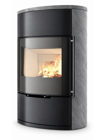 Дровяная печь-камин Ember O2 FG Rounded sides - natural stone (вид не указан)