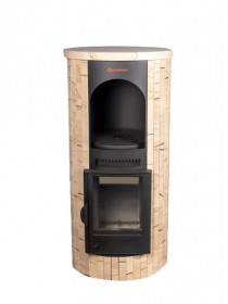 Печь отопительно-варочная Лада Ламель Окаменевшее дерево