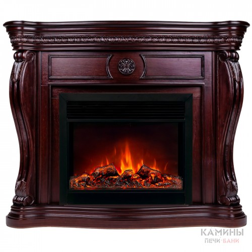 Каминокомплект BARCELONA/БАРСЕЛОНА Античный дуб с очагом Электроочаг MOONBLAZE LUX/МУНБЛЕЙЗ