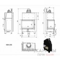 Каминная топка Kratki MBA/L/BS (угловое стекло слева)