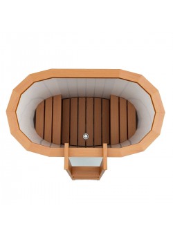 Овальная купель с пластиковой вставкой высота 1 м