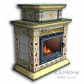 Изразцовый камин Билибин КимрПечь пристенный двухъярусный Художественный
