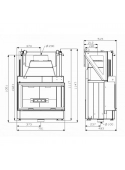 Топка Cheminees Philippe 702 2V Etanche PR