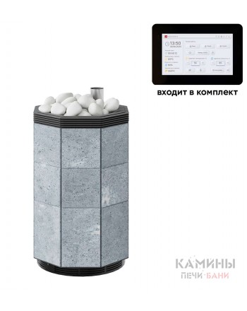 Электрическая печь VIVARTE 6 в облицовке из камня