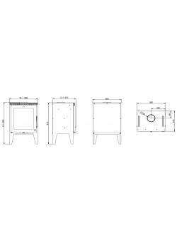 Печь-камин Solzaima Danubio Eco (Red Pod)