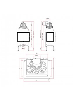 Каминная топка Schmid Ekko U 67(45)s с перемычками