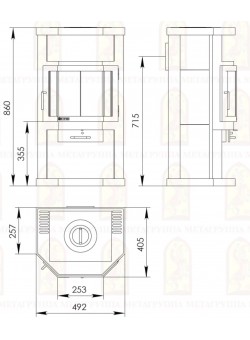 Печь Мета-Бел Ока (с варочной панелью)