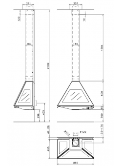 Печь-камин ROCAL Giselle 90 