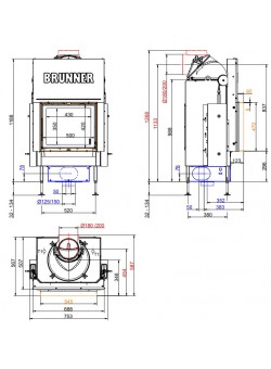 Топка-камин Brunner BKH 5.0 flat 42-50 ST