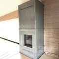 Современный изразцовый камин "Сохо". Эмаль: Серый графит