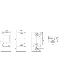 Печь-камин Solzaima Lotus (Red Pod)