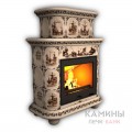 Изразцовый камин Прованс КимрПечь пристенный двухъярусный Художественный