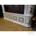 Каминная топка Астов М 700 Б в облицовке изразцами коллекции Прованс.