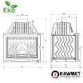 Каминная топка KAWMET W17 EKO Panorama 16.1 кВт