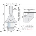 Угловой закрытый закрытый камин Julietta 985 JC Bordelet 