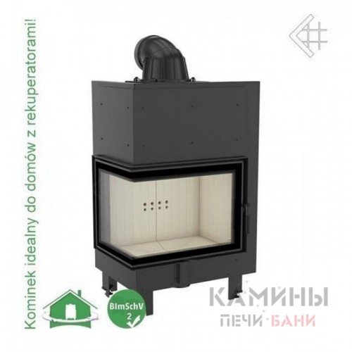 Каминная топка Kratki MBZ/L/BS (угловое стекло слева) Каминная топка Kratki MBZ/L/BS (угловое стекло слева)