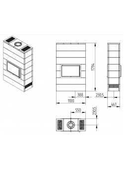 Каминная топка Jydepejsen Sigma Duplex Titan