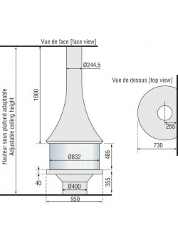 Пристенный камин Marina 993 JC Bordelet