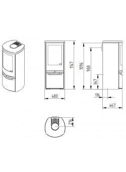 Печь-камин Jydepejsen Cosmo 1147