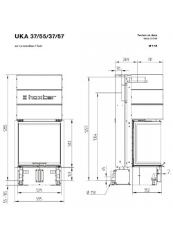 Каминная топка Hoxter UKA 37/55/37/57h