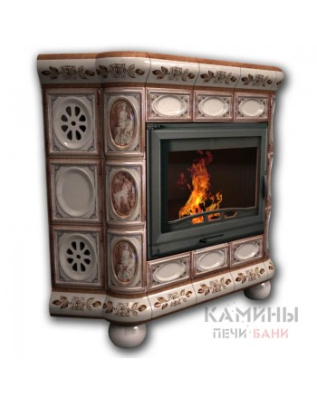 Изразцовый камин Медальон угловой Художественный