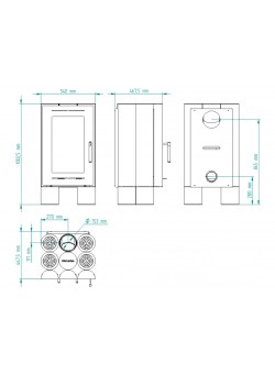 Печь-камин Solzaima Tec Lumber Eco 