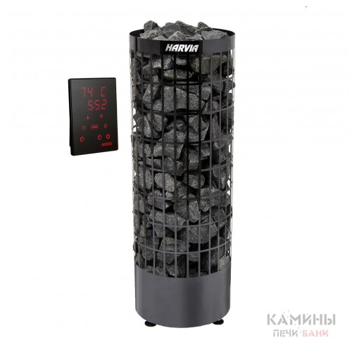 Электрическая печь для сауны Harvia Cilindro PC70XE Black Steel с пультом для сауны Электрическая печь для сауны Harvia Cilindro PC70XE Black Steel с пультом для сауны