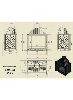 Каминная топка Kratki Amelia/PF
