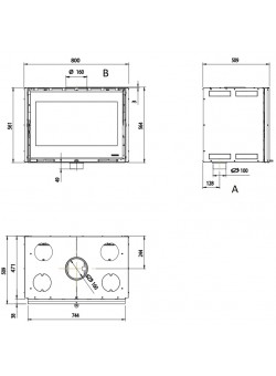 Каминная топка La Nordica Inserto 80 Wide 2.0