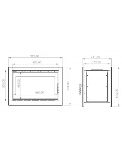 Каминная топка A.caminetti Cassette Nordic W90