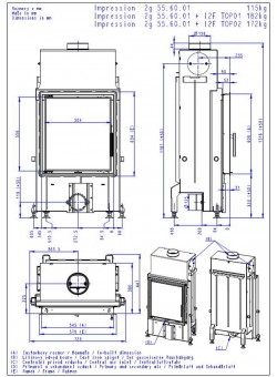 Каминная топка Romotop IMPRESSION 2g 55.60.01 двойное стекло
