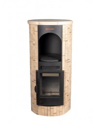 Печь отопительно-варочная Лада Ламель Окаменевшее дерево