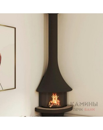 Угловой закрытый камин Eva 992 JC Bordelet 