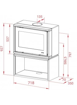 Печь-камин Lotus Style 370 Soapstone