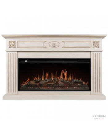 Каминокомплект: Очаг Royal Thermo Aurora RTFP/P-AR40LS, портал Siena 42/40/36, сл. кость с зол. пати