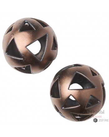 Шары медные с треугольными отверстиями 2 шт (ZeFire)