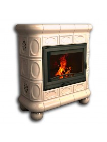 Изразцовый камин Медальон центральный однотонный А