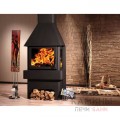 печь-камин «Бавария» 3 стекла черная печь-камин «Бавария» 3 стекла черная
