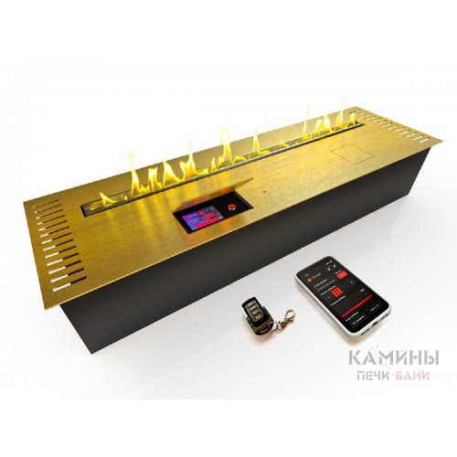 Автоматический биокамин ZeFire М 1000 латунный с ДУ (ZeFire)