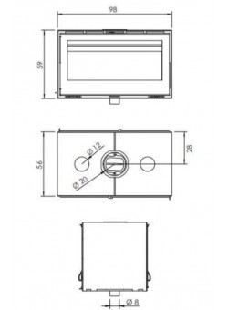 Каминная топка CARBEL I 100 Double Side