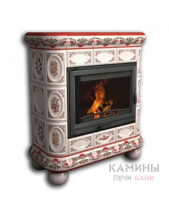 Изразцовый камин Медальон центральный Роспись