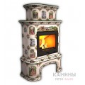 Изразцовый камин Прованс КимрПечь центральный двухъярусный с дровником Художественный Изразцовый камин Прованс КимрПечь центральный двухъярусный с дровником Художественный