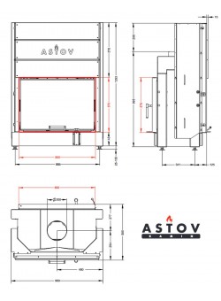 Каминная топка АСТОВ ПТ 8057
