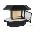 Пристенный угловой камин LOFT - 23 с рамочным остеклением  Пристенный угловой камин LOFT - 23 с рамочным остеклением