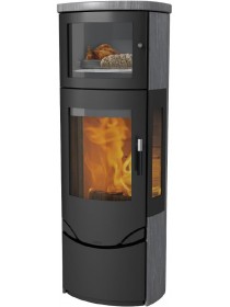 Печь-камин Lotus PRIO 7M Indian Night - with side glass panel