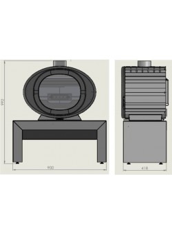Печь-камин Cheminees Philippe Wombat