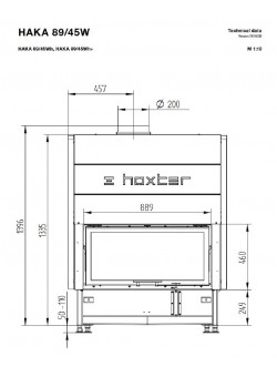 Каминная топка Hoxter HAKA 89/45Wh