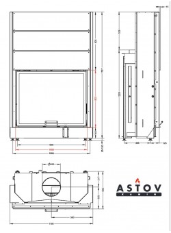 Каминная топка АСТОВ ПС 10080